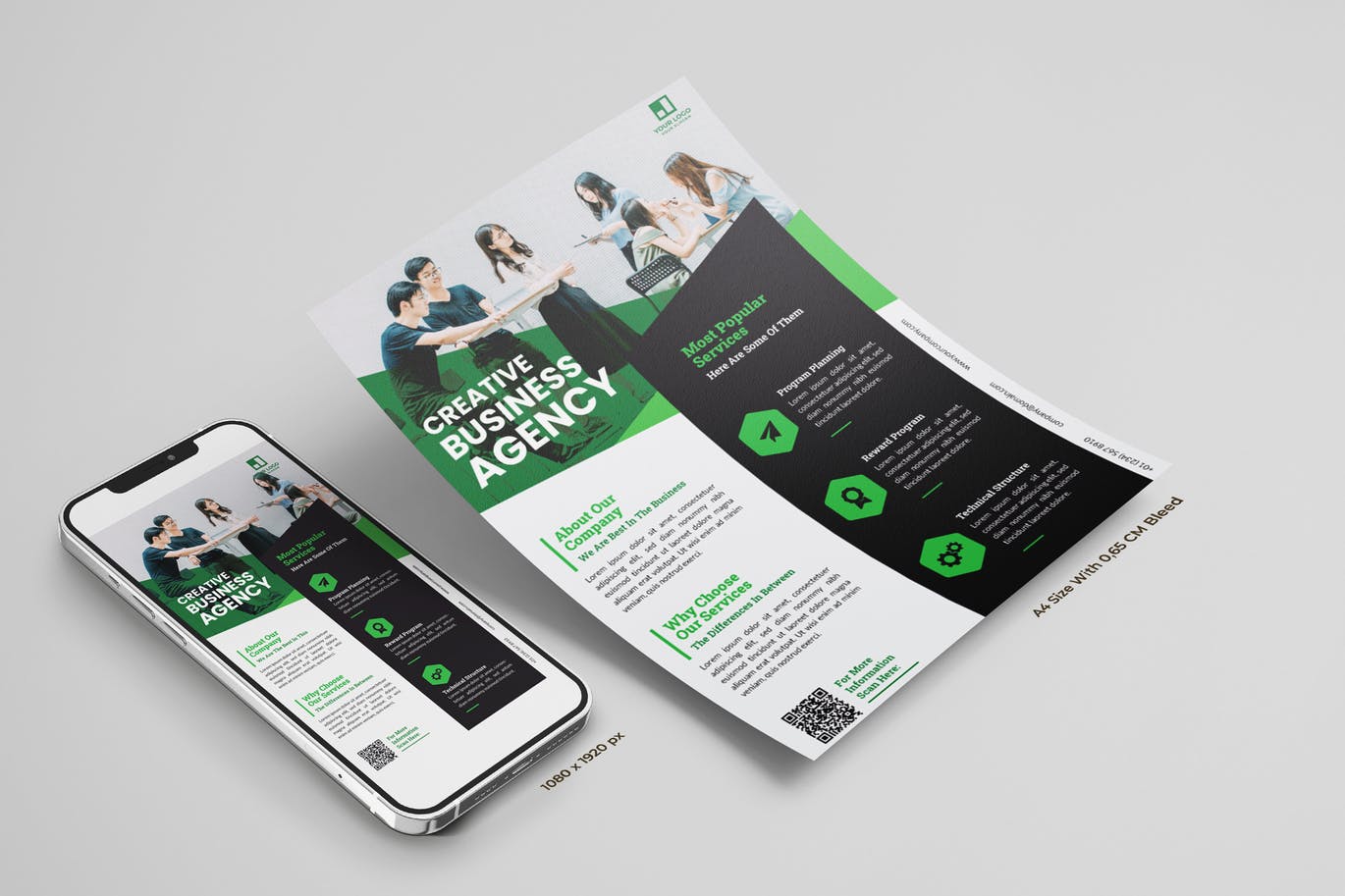 企业宣传单印刷和数字海报传单设计模板 Corporate Flyer Print And Digital Vol.11 设计素材 sucaiwan.com