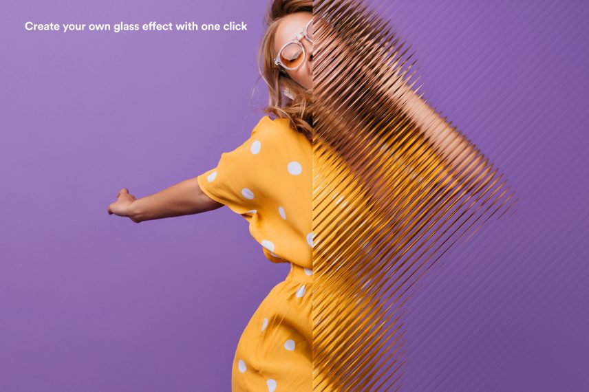 最新潮流抽象图案玻璃图像模糊折射失真效果一键生成PS动作素材 Hyper Glass Effects 插件预设 sucaiwan.com
