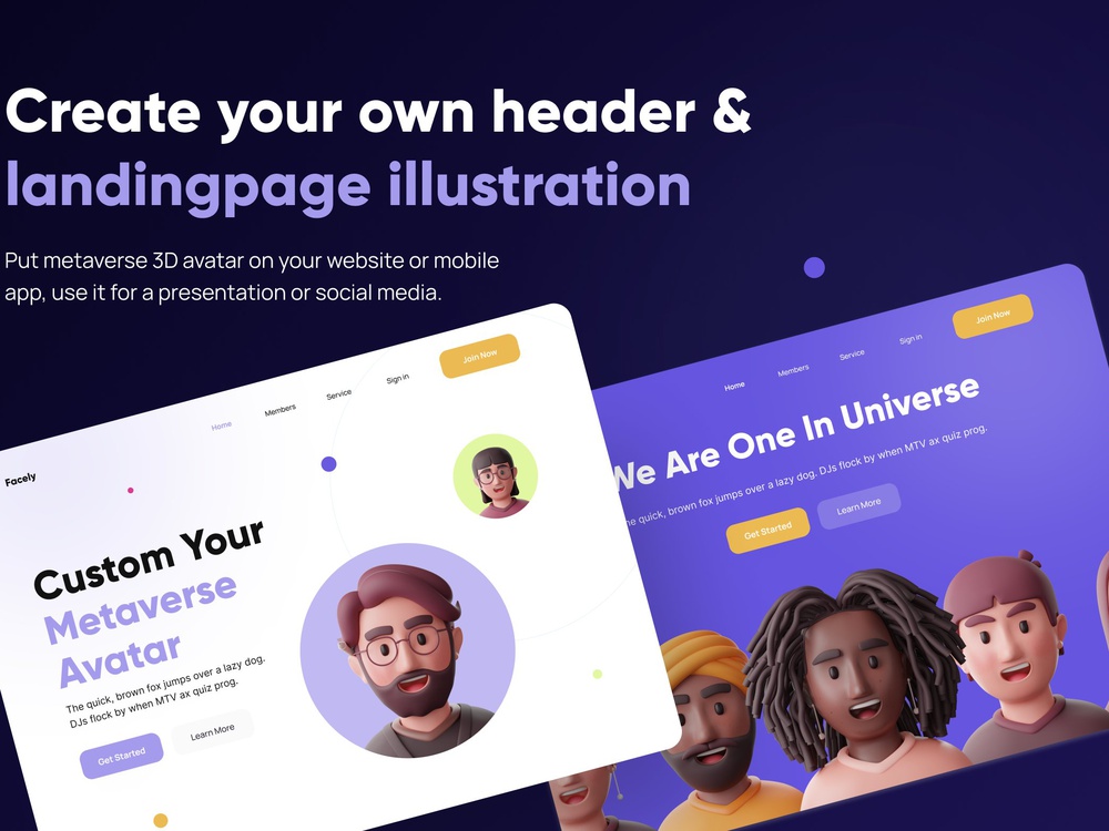 高质量三维渲染元宇宙3D创意人物头像素材合集包 Facely – MetaPeople 3D Avatar 图标素材 第6张-素材湾丨精选海外优质设计素材资源 高质量三维渲染元宇宙3D创意人物头像素材合集包 Facely – MetaPeople 3D Avatar 图标素材 sucaiwan.com