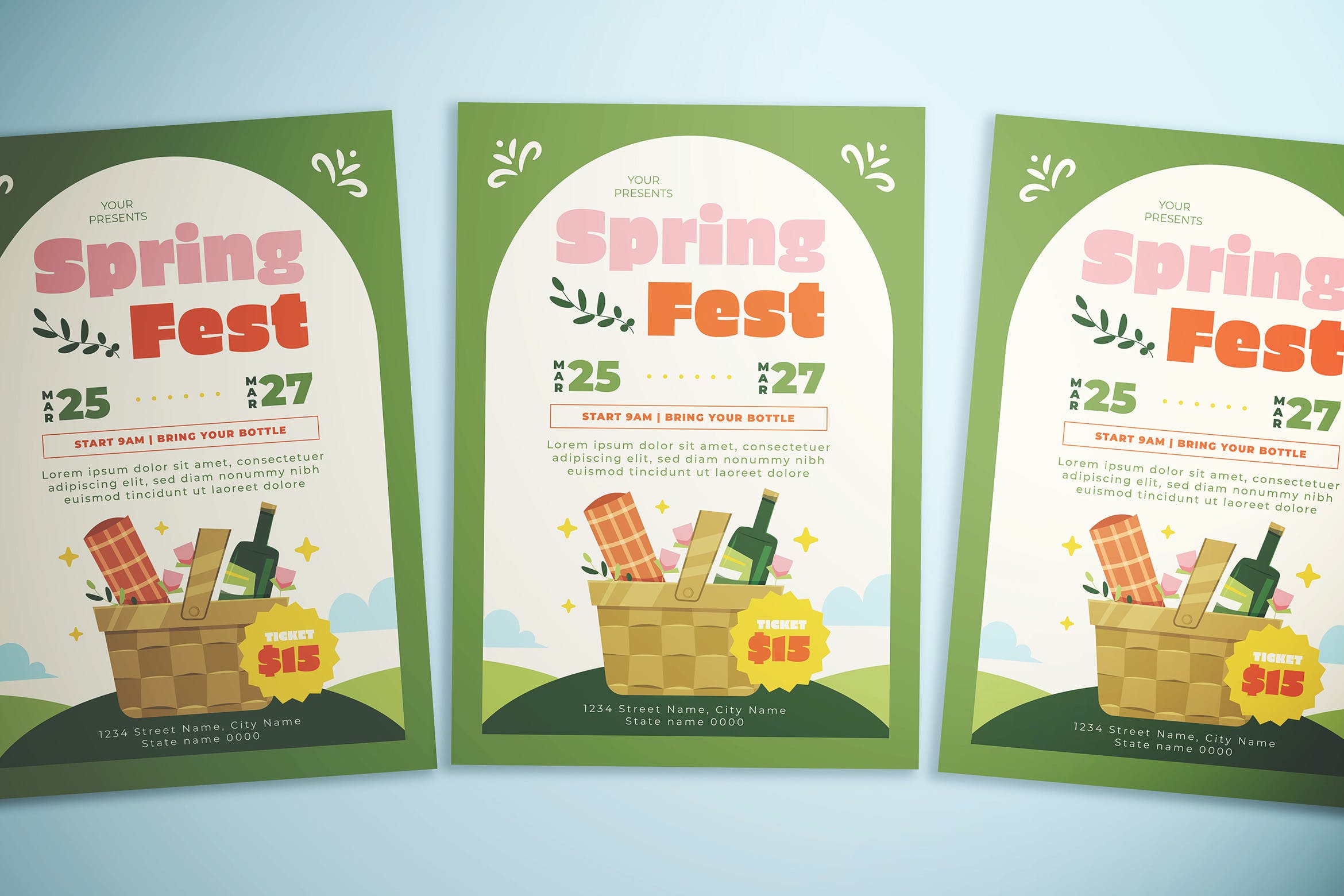 春节庆典购物宣传单素材 Spring Fest Flyer 设计素材 sucaiwan.com