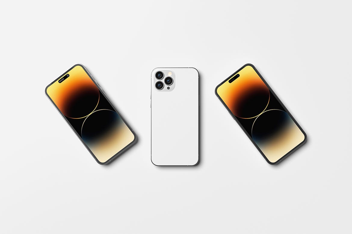 新款iPhone14 Pro Max苹果手机样机 iPhone 14 Pro Max Mockup 样机素材 sucaiwan.com