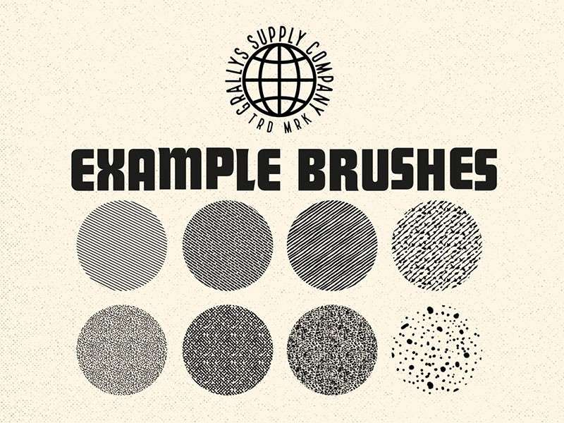 50个无缝Procreate半色调笔刷 笔刷资源 sucaiwan.com