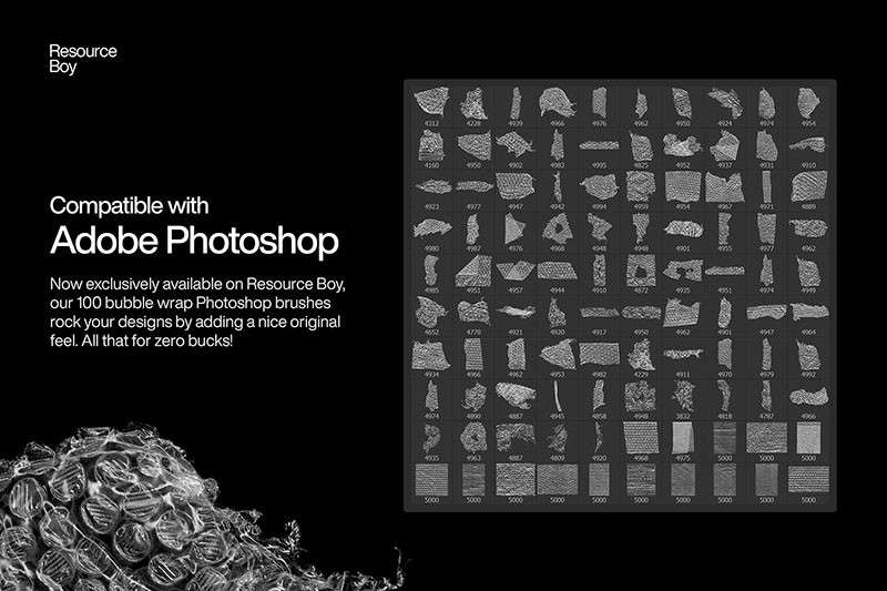 100个气泡膜纹理Photoshop笔刷 笔刷资源 sucaiwan.com