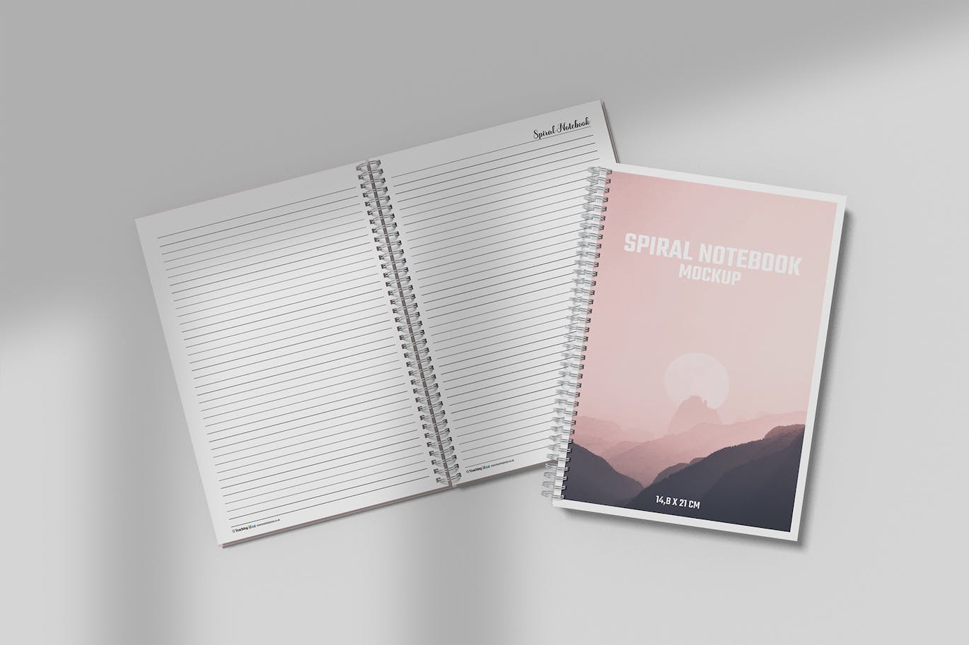A5螺旋笔记本设计样机 A5 Spiral Notebook Mockup 样机素材 sucaiwan.com