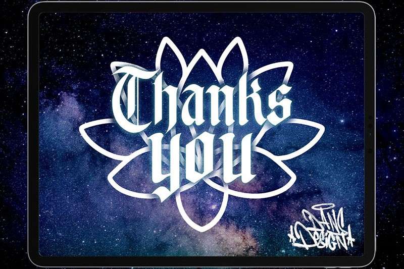 Procreate荷花和饰品纹身图案笔刷 笔刷资源 sucaiwan.com