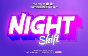 霓虹色彩矢量文本/文字效果样式素材v61 Text Effect Vol 61