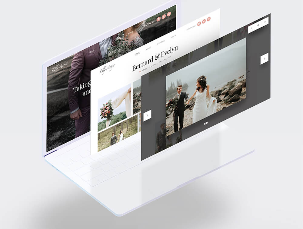 婚纱摄影网站UI设计模板 APP UI sucaiwan.com