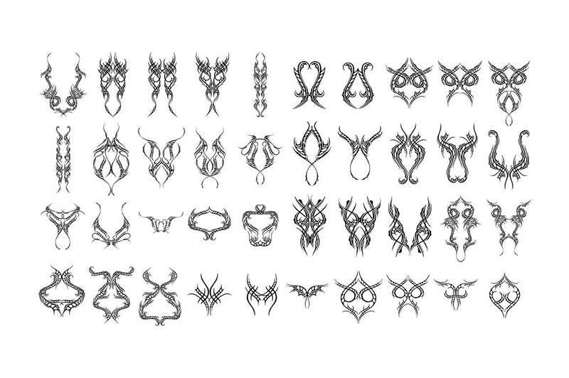 350+纹身刺青图案笔刷套装 笔刷资源 第10张-素材湾丨精选海外优质设计素材资源 350+纹身刺青图案笔刷套装 笔刷资源 sucaiwan.com