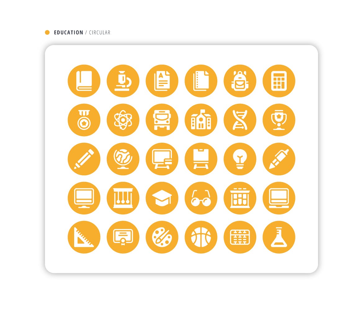 教育矢量图标集 Education Icon Pack 图标素材 sucaiwan.com