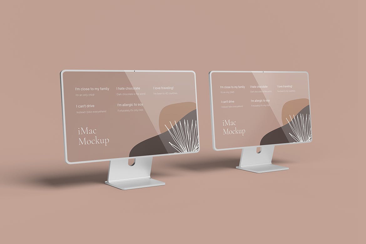 iMac苹果显示器样机模板v2 iMac Mockup V.2 样机素材 sucaiwan.com