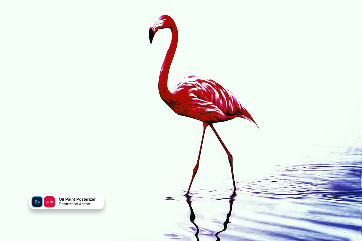 油画海报摄影效果ps动作 Oil Paint Posterizer Photoshop Action 插件预设 sucaiwan.com