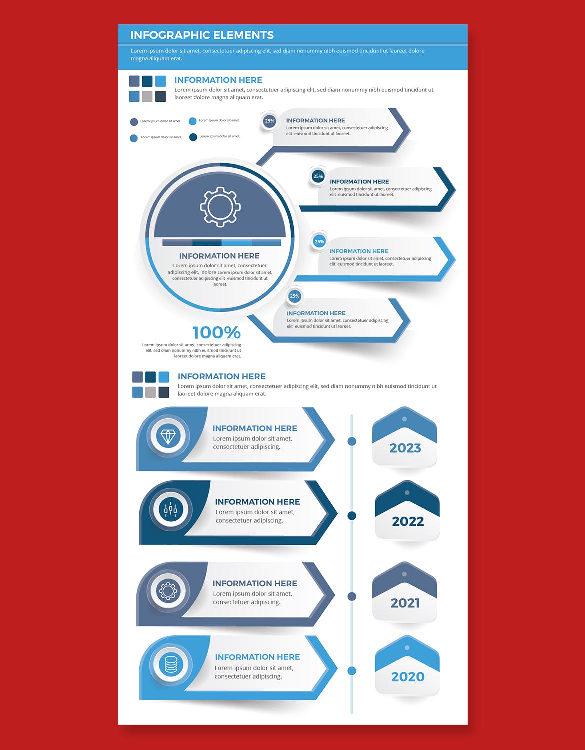 流程步骤图表元素设计素材 Infographic Elements 幻灯图表 sucaiwan.com