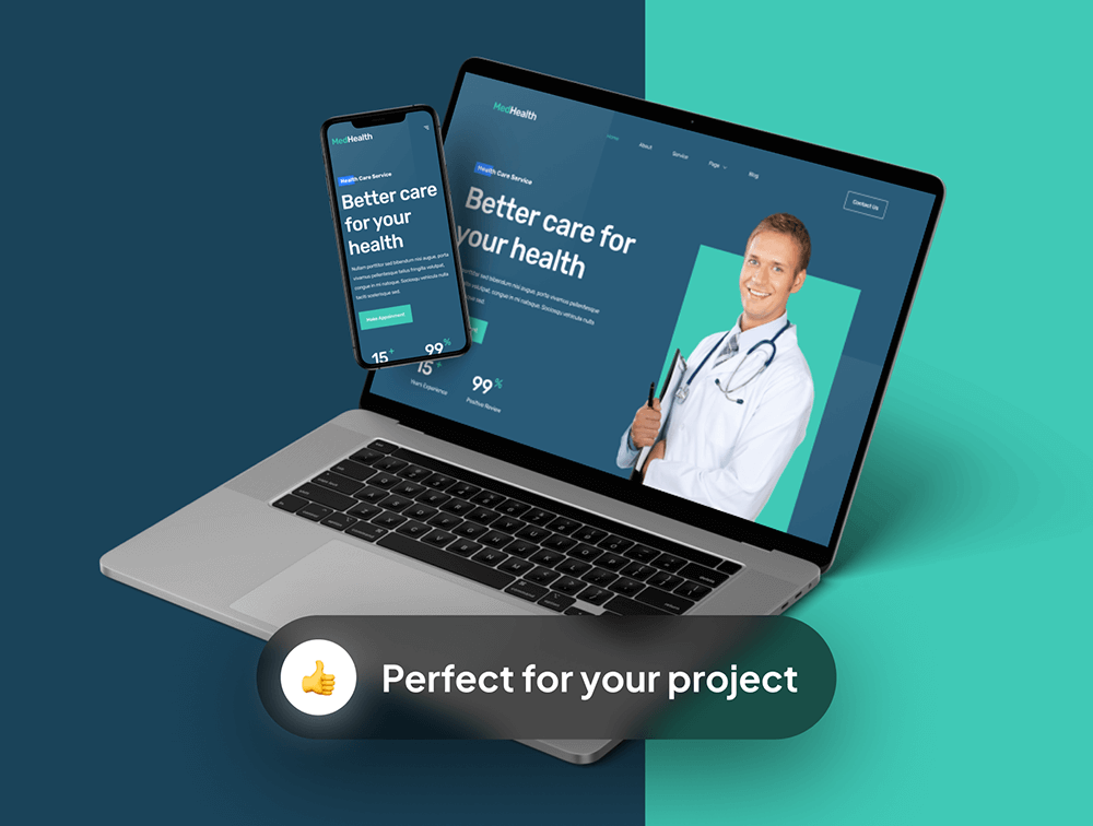 医疗保健网站Web模板 APP UI sucaiwan.com