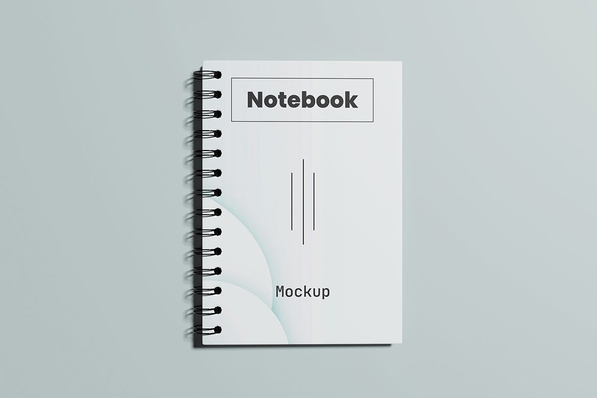 螺旋线圈本笔记本封面设计样机 Note Book Mockup 样机素材 sucaiwan.com