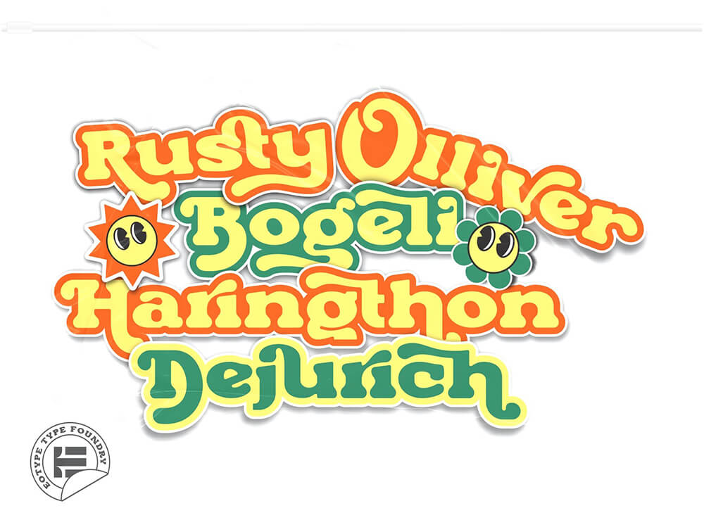 复古风厚实显示字体 设计素材 sucaiwan.com