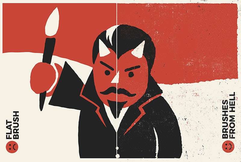 20个干油墨效果PS笔刷 笔刷资源 sucaiwan.com