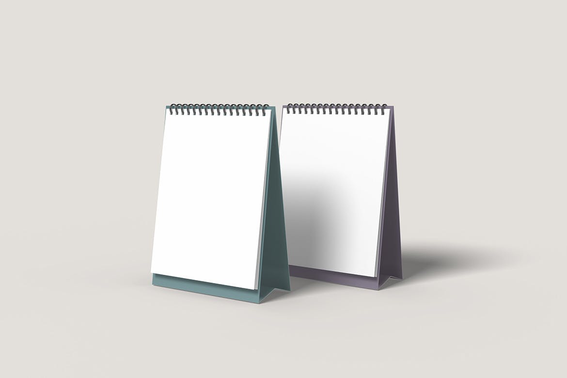 螺旋活页台历日历设计样机 2023 Desk Calendar Mockup 样机素材 sucaiwan.com