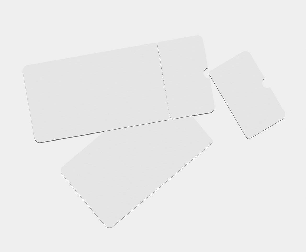 机票礼品券设计样机模板 Ticket Mockup 样机素材 sucaiwan.com