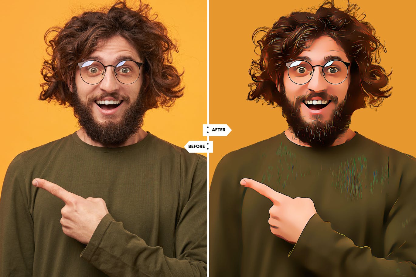 写实油画效果照片处理PS动作 Realistic Oil Painting Effect Photoshop Action 插件预设 sucaiwan.com