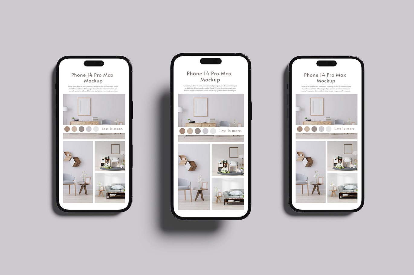 智能手机iPhone14 Pro Max样机 Smartphone 14 Pro Max Mockup 样机素材 sucaiwan.com