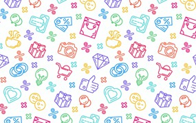 购物销售无缝图案素材 Shopping Sale Seamless Pattern