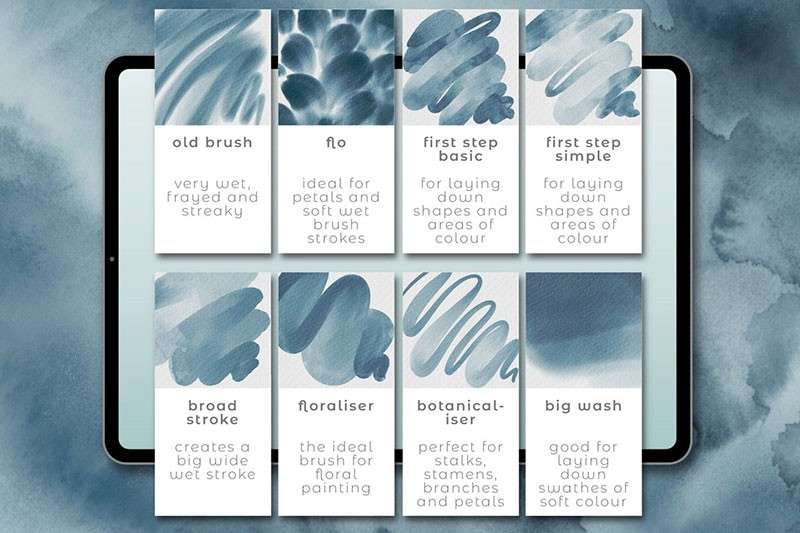 68支逼真自然水彩Procreate笔刷 笔刷资源 sucaiwan.com