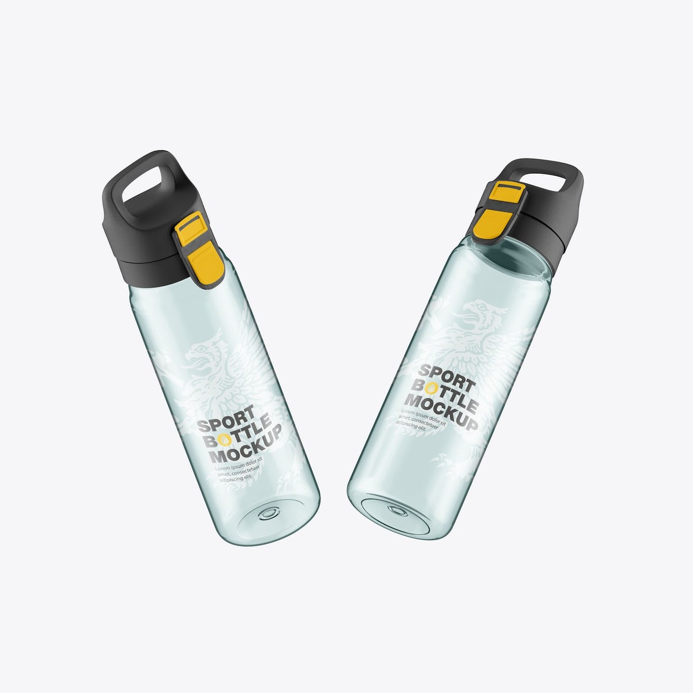 透明塑料运动水瓶设计样机 Sport Bottle Mockup 样机素材 sucaiwan.com