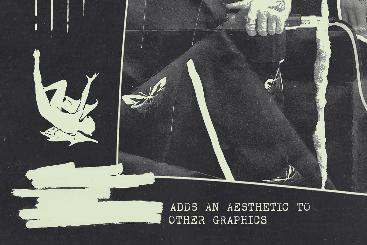 潮流做旧艺术反设计磨损污迹墨水毛笔笔刷素材合辑 Redaction Texture Collection 笔刷资源 sucaiwan.com