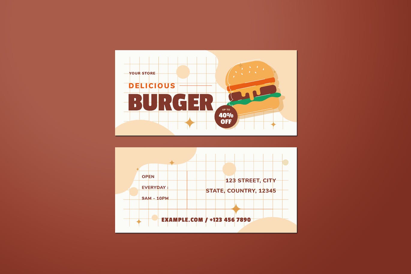 汉堡销售DL传单设计模板 Burger Sale DL Flyer 设计素材 sucaiwan.com