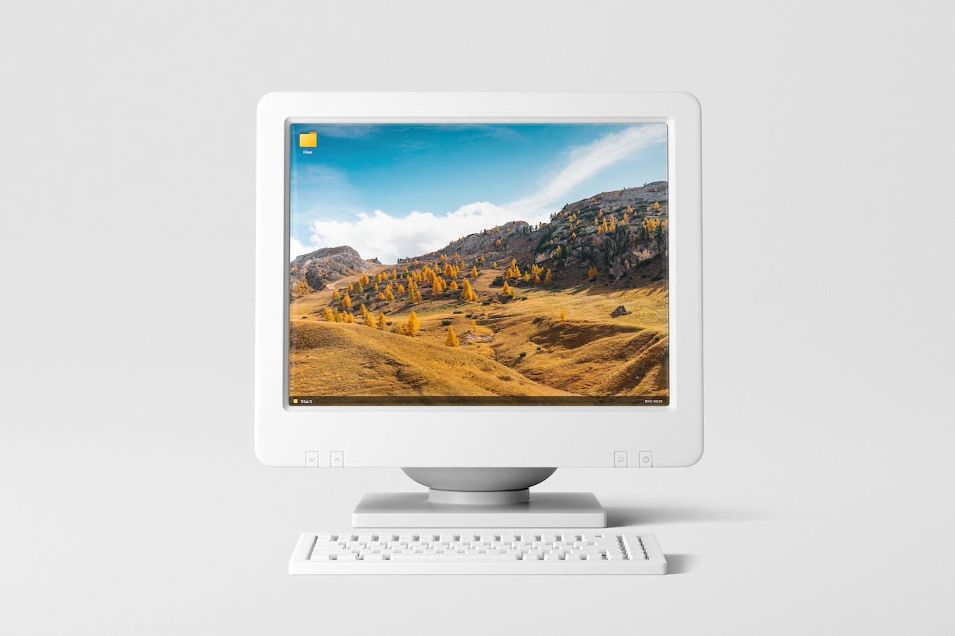 大头电脑CRT显示器屏幕样机 Computer Monitor Mockup 样机素材 sucaiwan.com