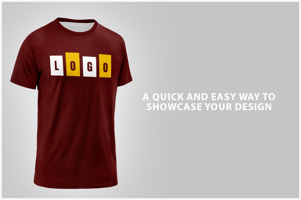 圆领T恤服装效果图样机 T-Shirt Mockup 样机素材 sucaiwan.com