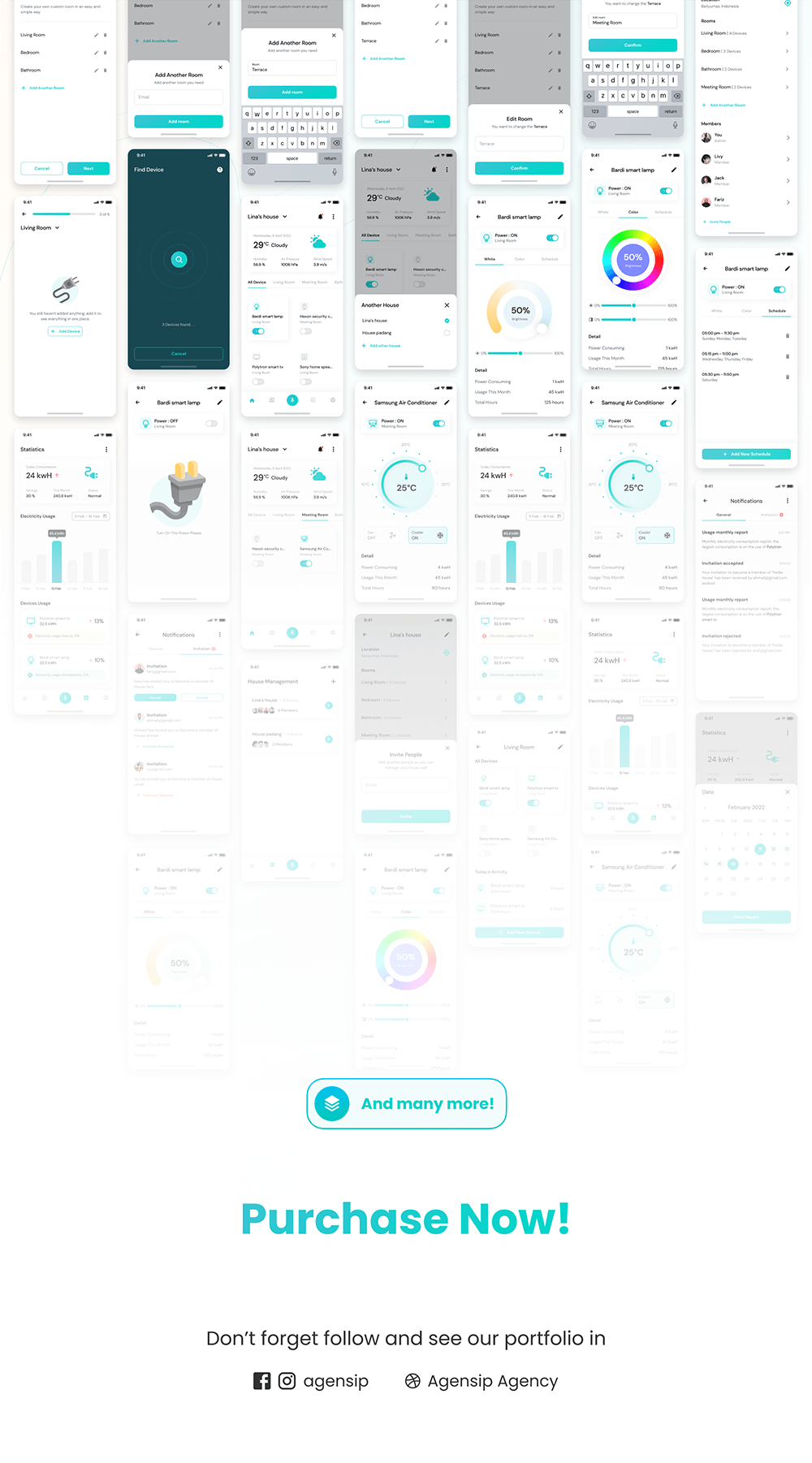 智能家居App移动应用程序 UI 套件 APP UI sucaiwan.com