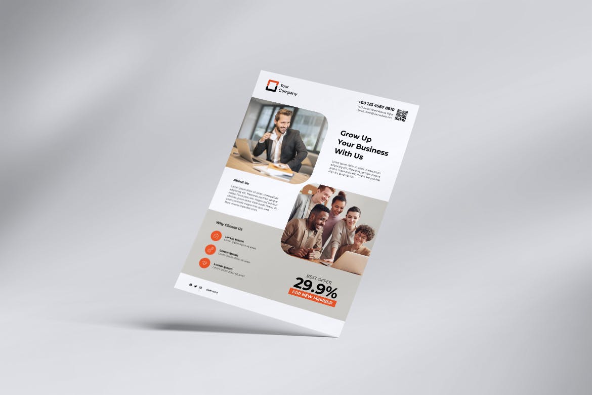 企业业务宣传推广海报素材 Business Flyer 设计素材 sucaiwan.com