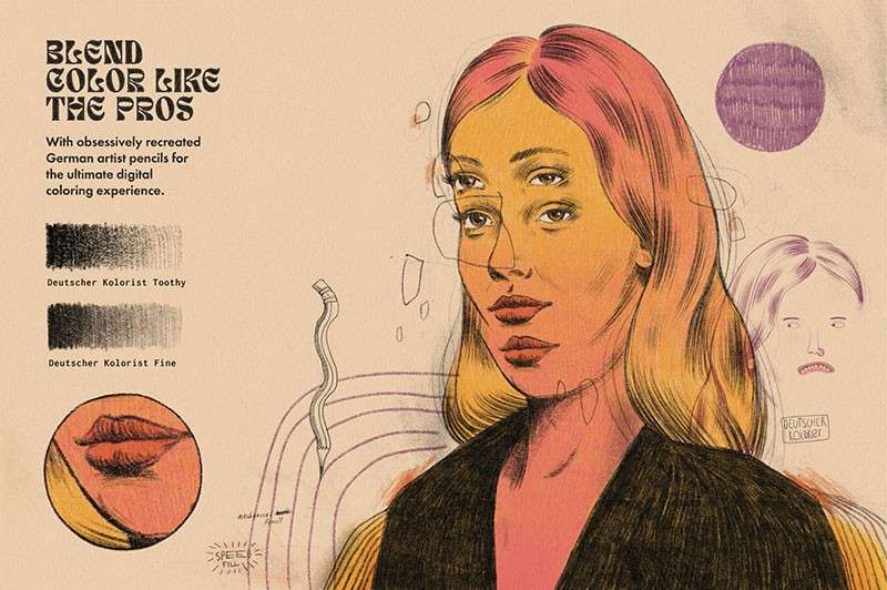 超现实素描大师PS+Procreate笔刷套装 笔刷资源 sucaiwan.com