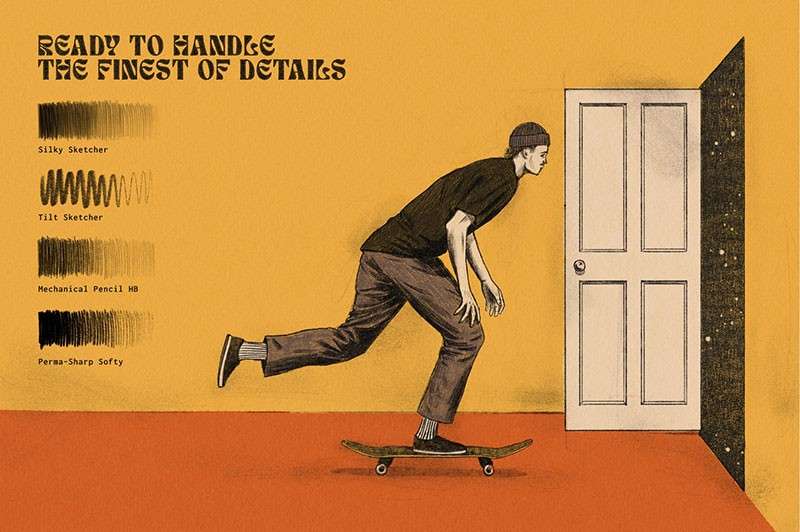 超现实素描大师PS+Procreate笔刷套装 笔刷资源 sucaiwan.com