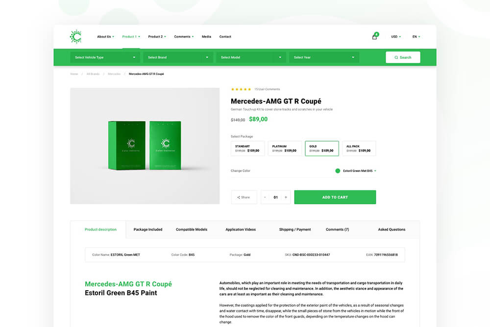 汽车服务电商销售网站UX/UI 套件 APP UI sucaiwan.com