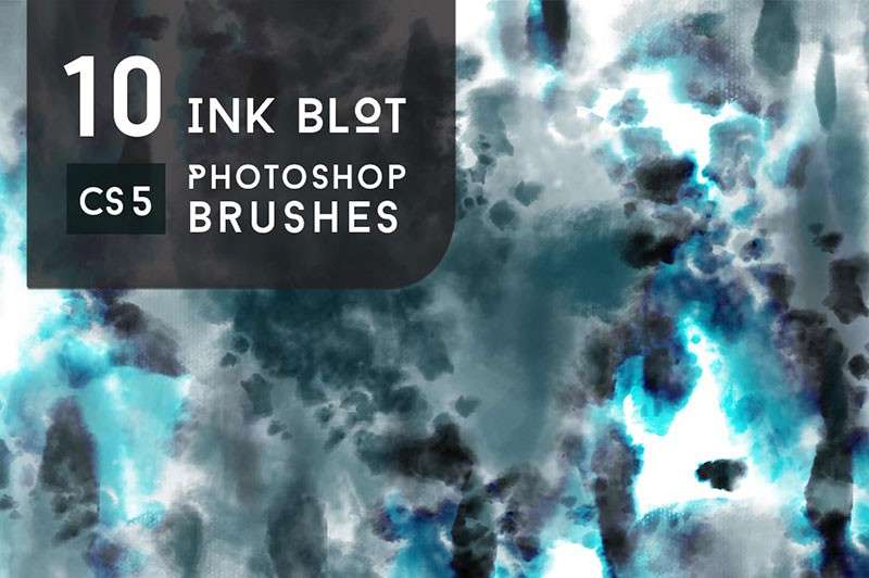 10个水墨扎染图案PS笔刷 笔刷资源 sucaiwan.com