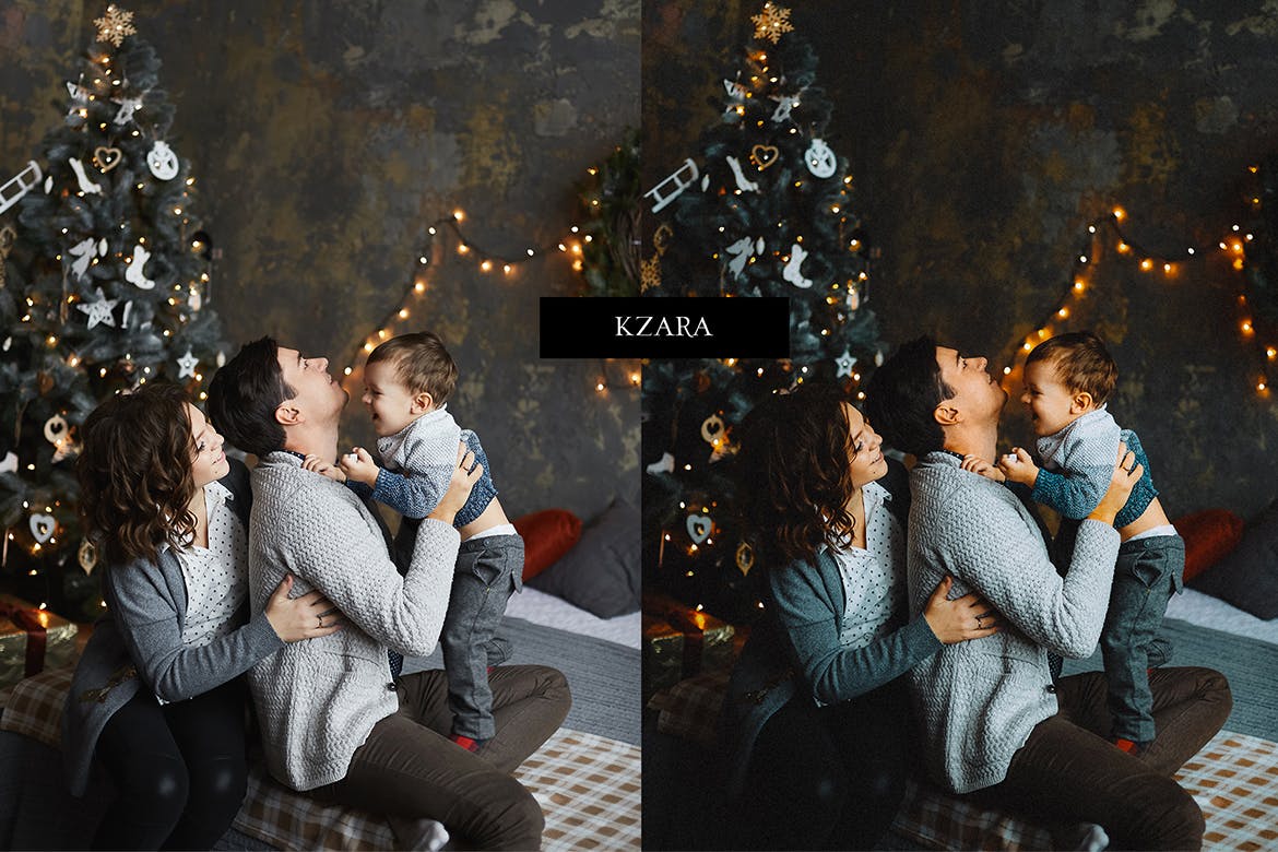 复古棕色圣诞节照片处理LR预设 Lightroom Presets – Vintage Christmas 插件预设 sucaiwan.com