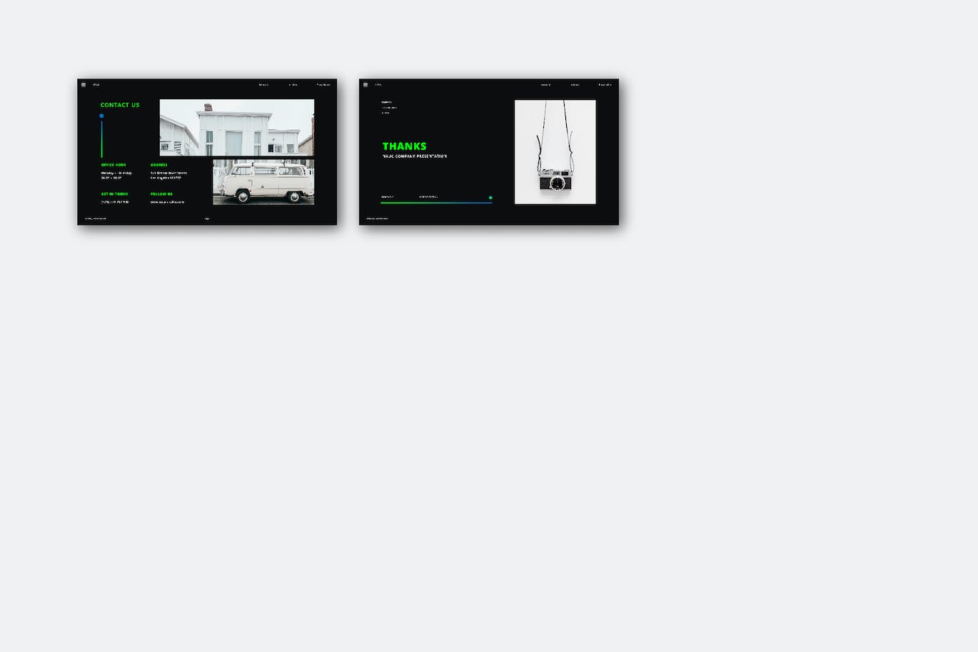 深色渐变PPT演示幻灯片模板 Nauc Powerpoint Presentation Template 幻灯图表 sucaiwan.com