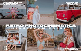 美式复古温暖治愈风电影艺术外观摄影机LR预设 RETRO PHOTOCINEMATICA LR PRESET