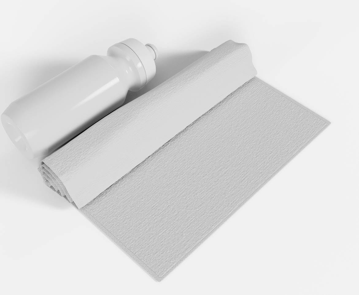 塑料瓶毛巾设计展示样机 Towels with Plastic Bottle Mockup 样机素材 sucaiwan.com