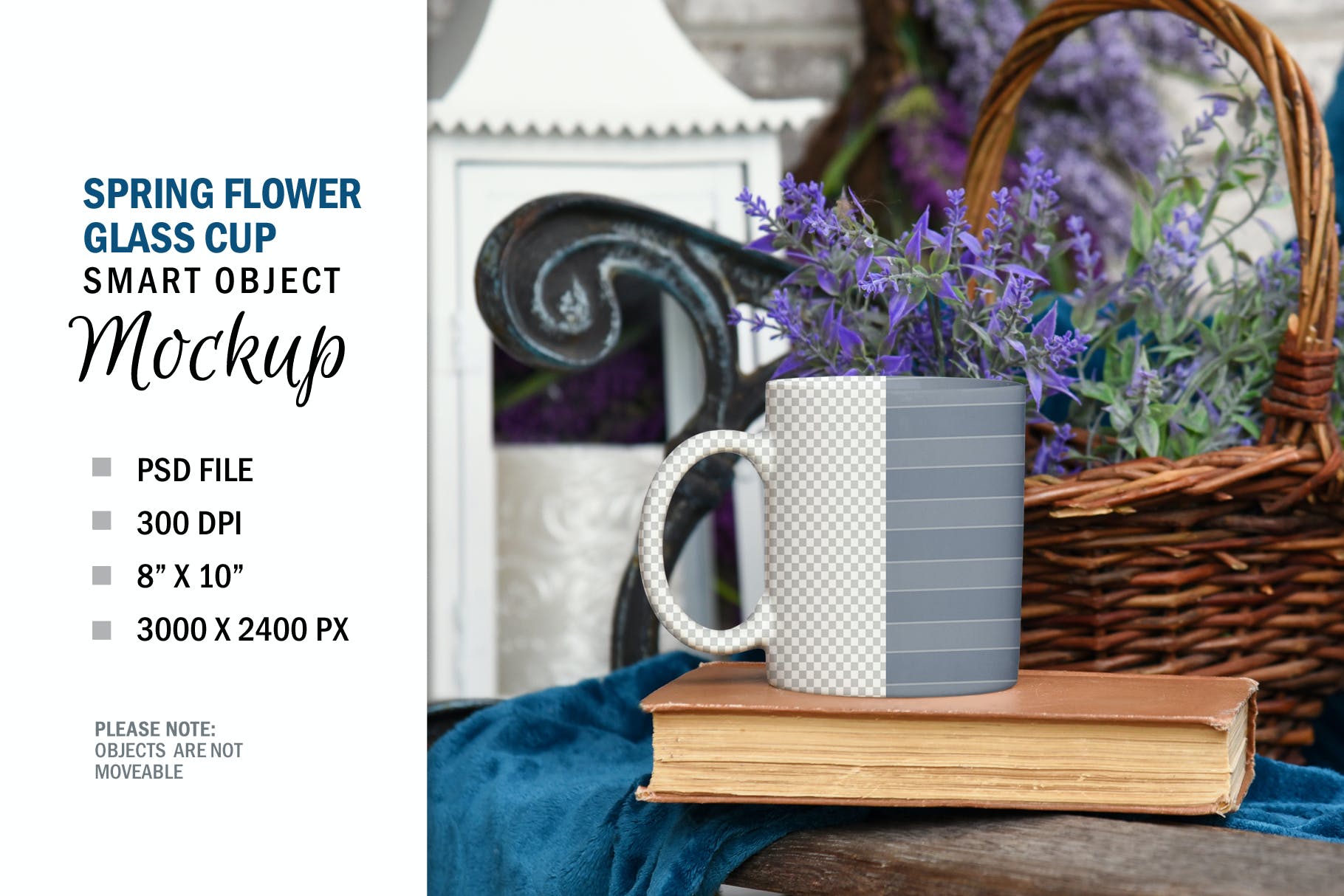 咖啡玻璃杯设计样机模板 Spring Coffee Glass Cup Mockup Smart Object 样机素材 sucaiwan.com