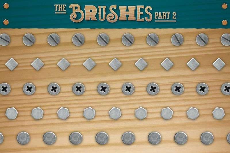 螺栓、铆钉和钉子AI矢量笔刷 笔刷资源 sucaiwan.com