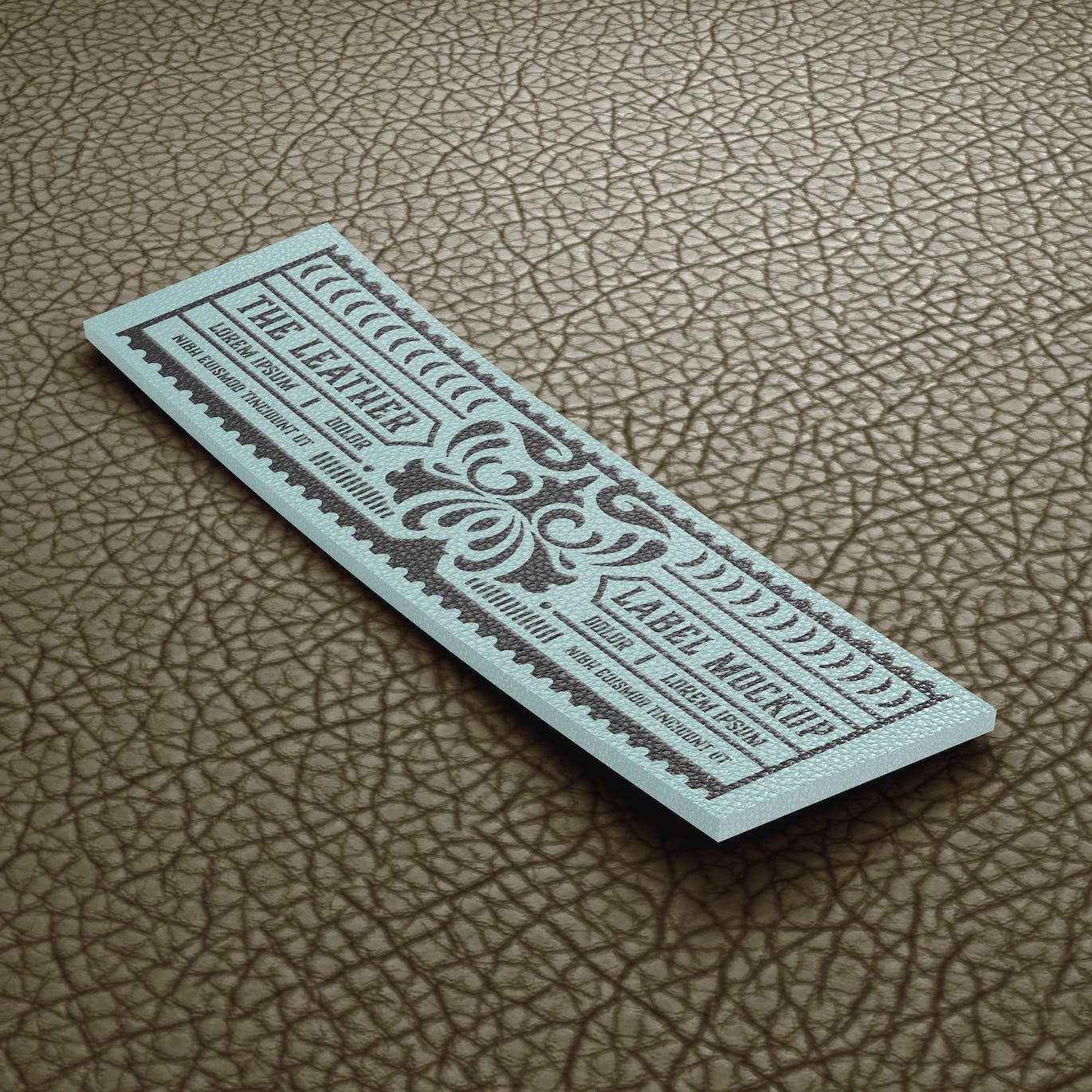 牛仔服装皮革标签设计样机 Leather Label Mockup 样机素材 sucaiwan.com