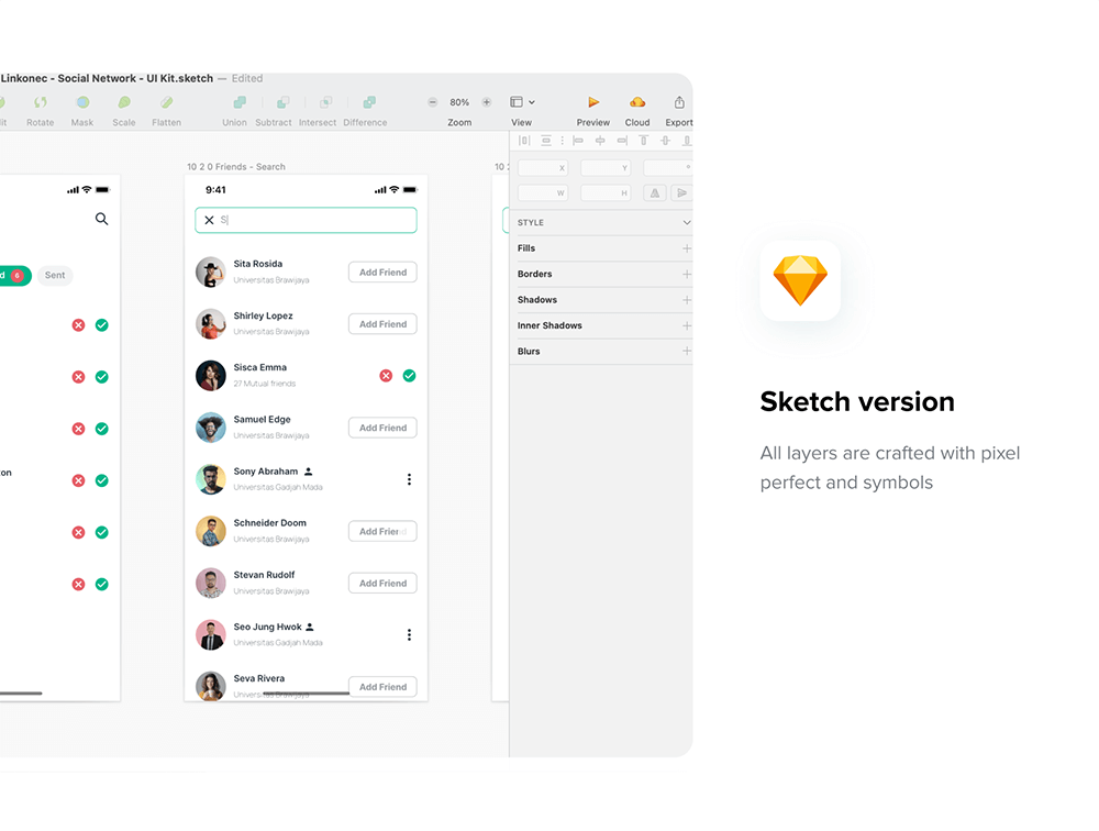 学生社交网络和在线课堂移动应用程序UI套件 APP UI sucaiwan.com