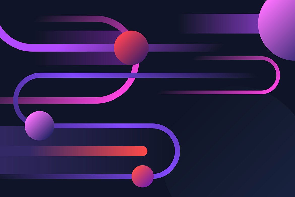 液体梯度几何形状背景集 Liquid Gradient Geometric Shapes Background Set 图片素材 sucaiwan.com