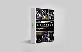 Tropiccolour 370种圆圈箭头线条形状划痕动画标记视频素材 Animated Markers