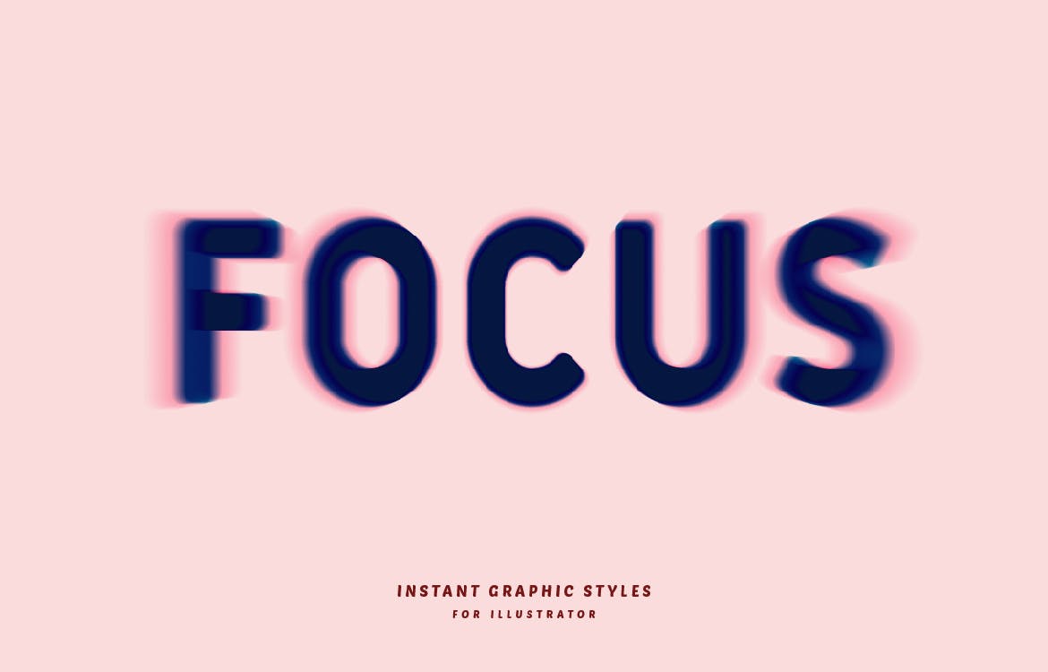 模糊的图形文字样式素材 Blurred Graphic Styles 插件预设 sucaiwan.com