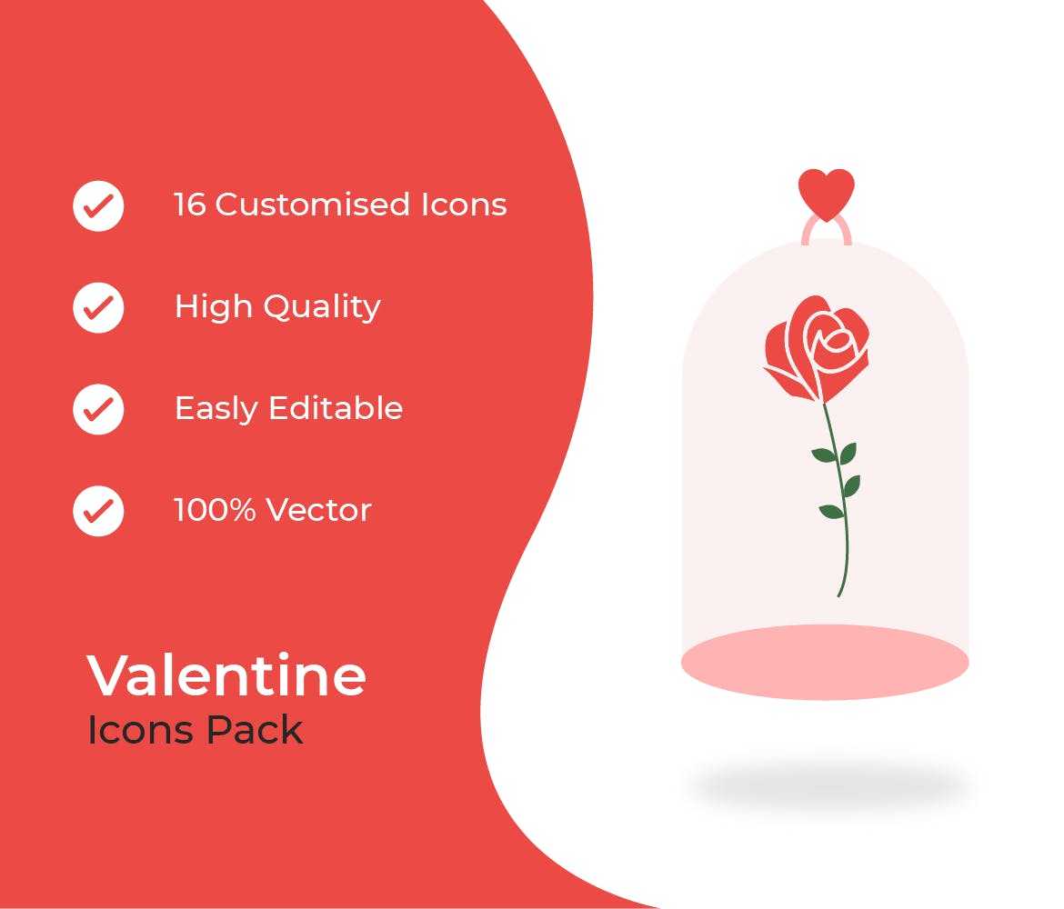 粉色情人节图标包 Valentine Icons Pack 图标素材 sucaiwan.com