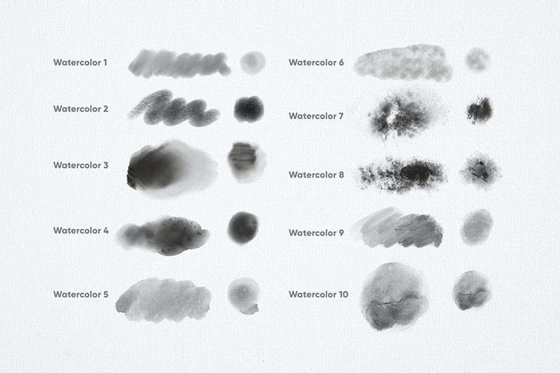 Procreate自然效果水彩画笔 笔刷资源 sucaiwan.com